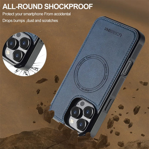 Magnetic Back Cover Case for iPhone – Multiple Models & Colours
