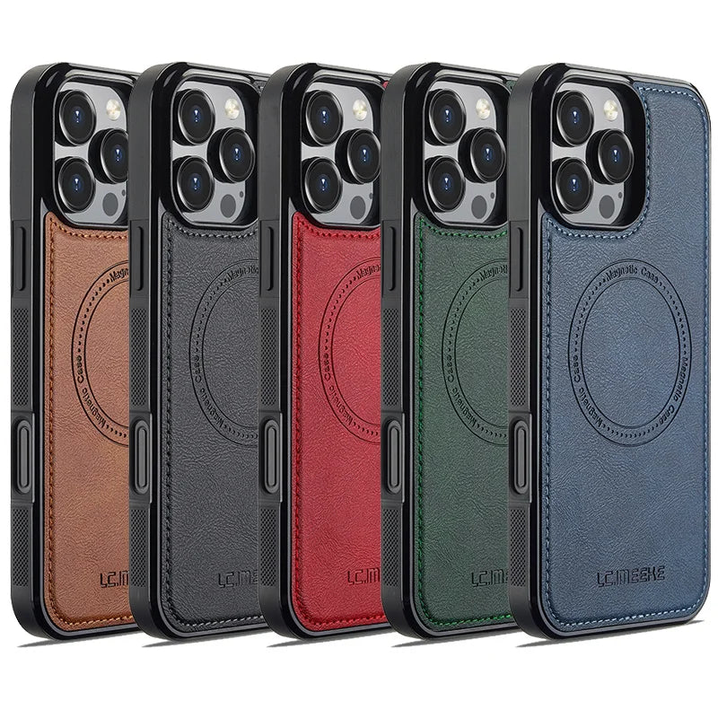 Magnetic Back Cover Case for iPhone – Multiple Models & Colours