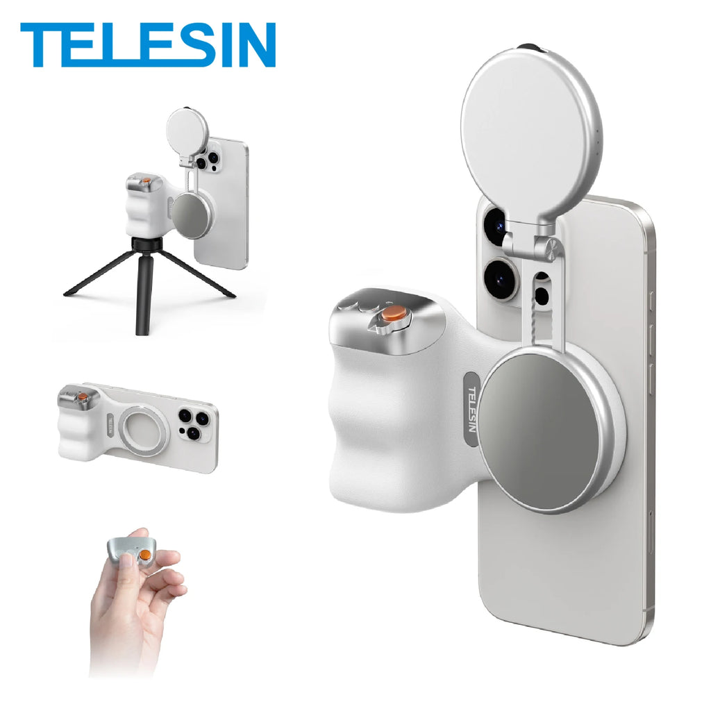 TELESIN Magnetic Phone Hand Grip with Bluetooth Remote