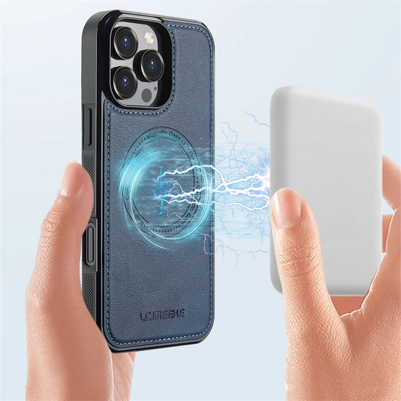 Magnetic Back Cover Case for iPhone – Multiple Models & Colours