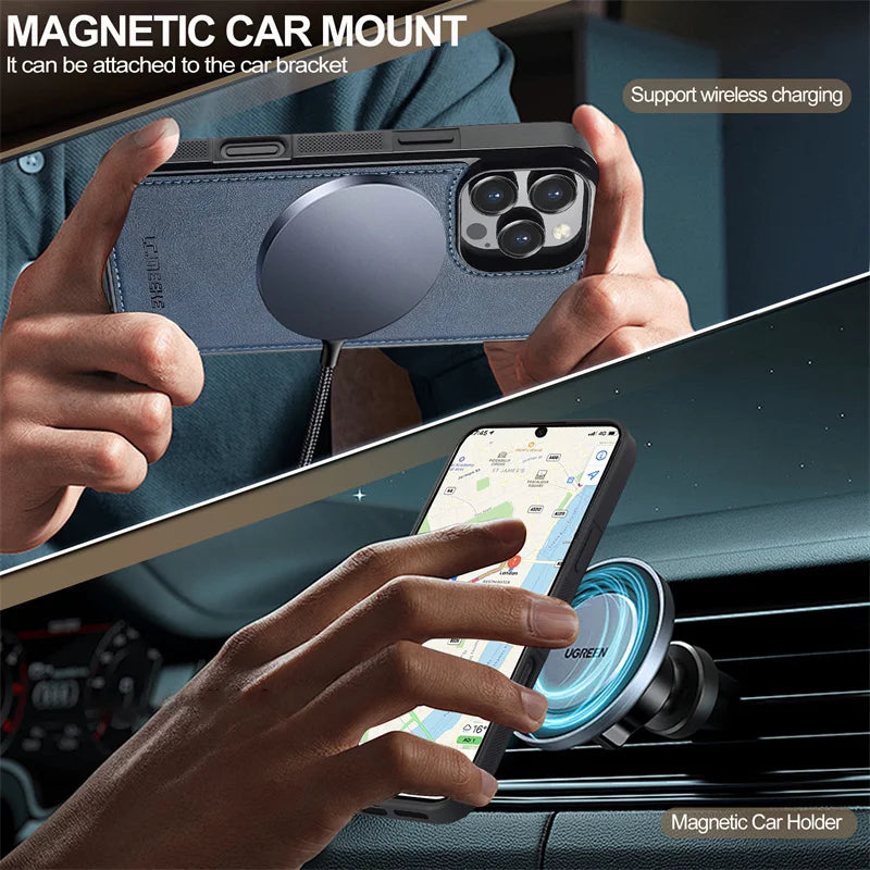 Magnetic Back Cover Case for iPhone – Multiple Models & Colours