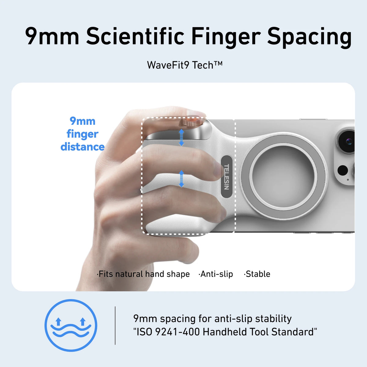 TELESIN Magnetic Phone Hand Grip with Bluetooth Remote